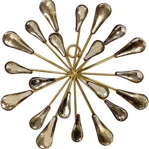 UKN 11 Pieces Starburst Metal/clear Beads Wall Art